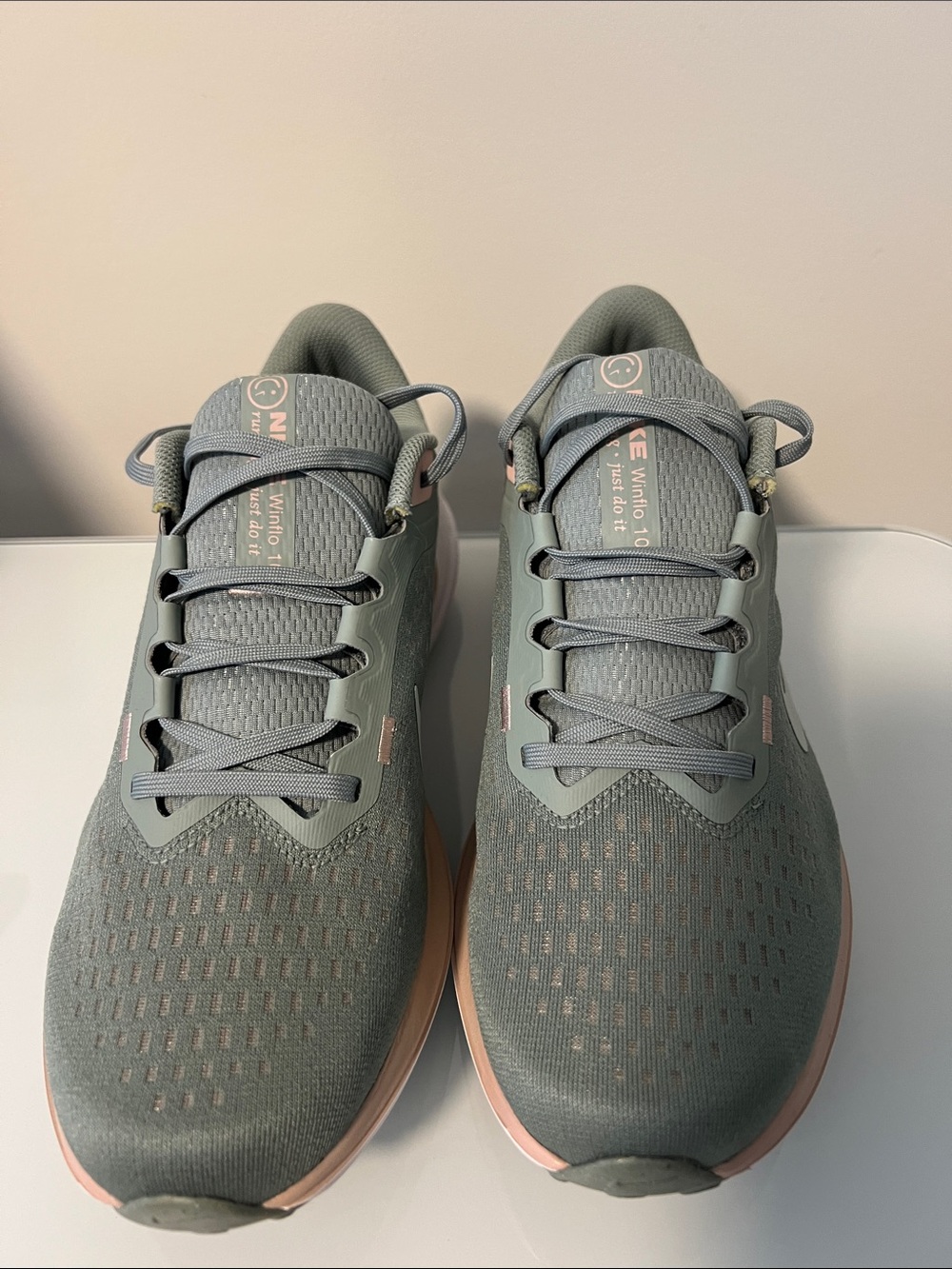NWOT Nike Women’s  Sneakers in Sage Green with Pink Accents